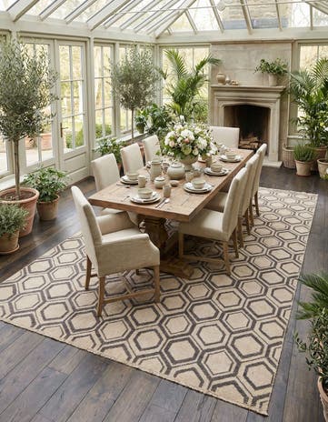 9' 1 x 11' 10 Hand Knotted Darya Wool Rug