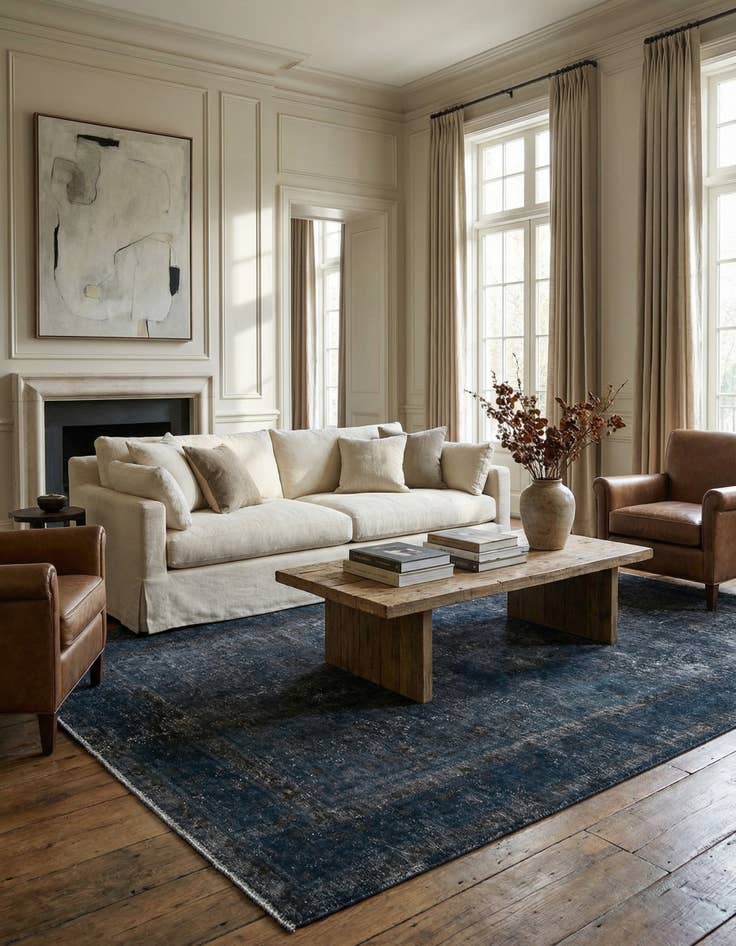 Detail image of 6' 5 x 9' 7  Hand Knotted Ultra Vintage Persian Wool Rug