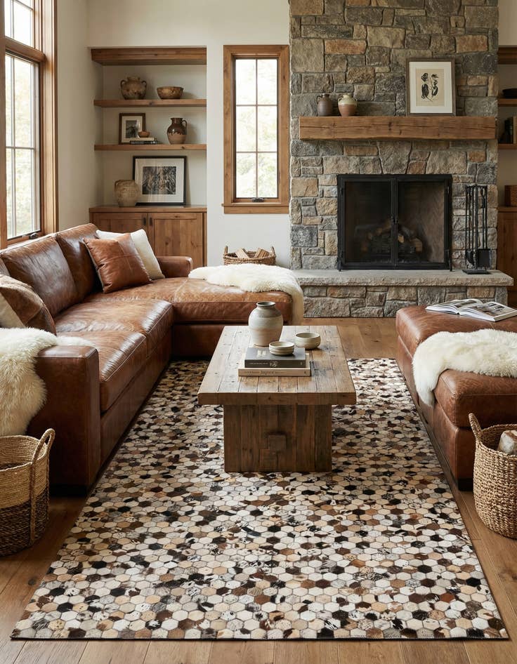 Detail image of  5' x 8' 2 Cowhide Rug