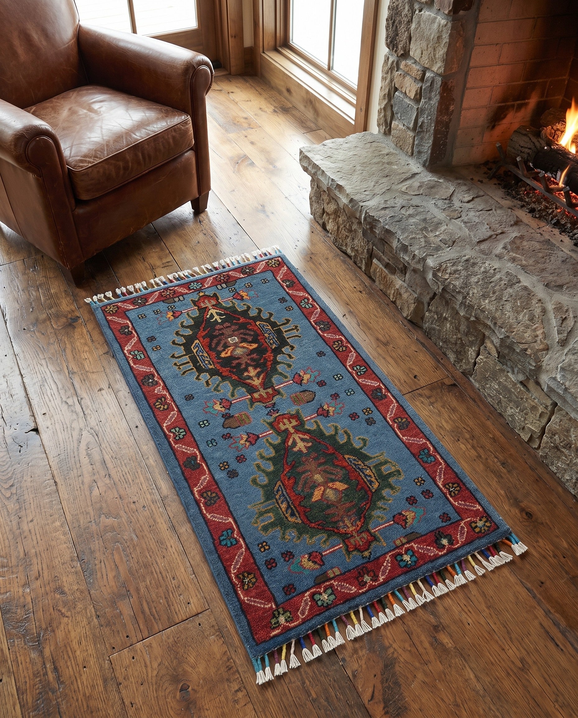 1' 8 x 3' 1 Hand Knotted Ariana Ziegler Rug