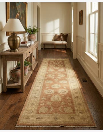 2' 10 x 10' Hand Knotted Peshawar Ziegler Runner Rug
