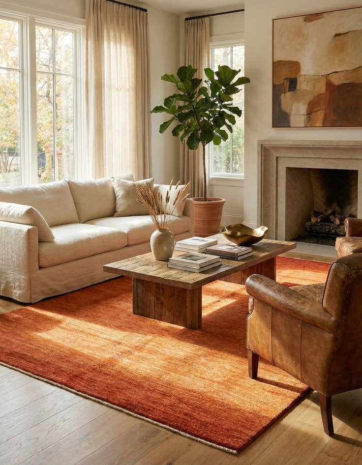 Detail image of 5' 1 x 6' 11 Amaleh Wool Rug