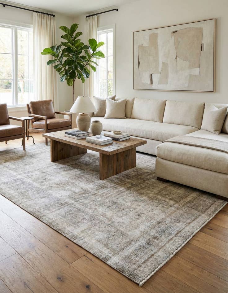 Detail image of 9' 8 x 11' 10 Hand Knotted Ultra Vintage Persian Wool Rug