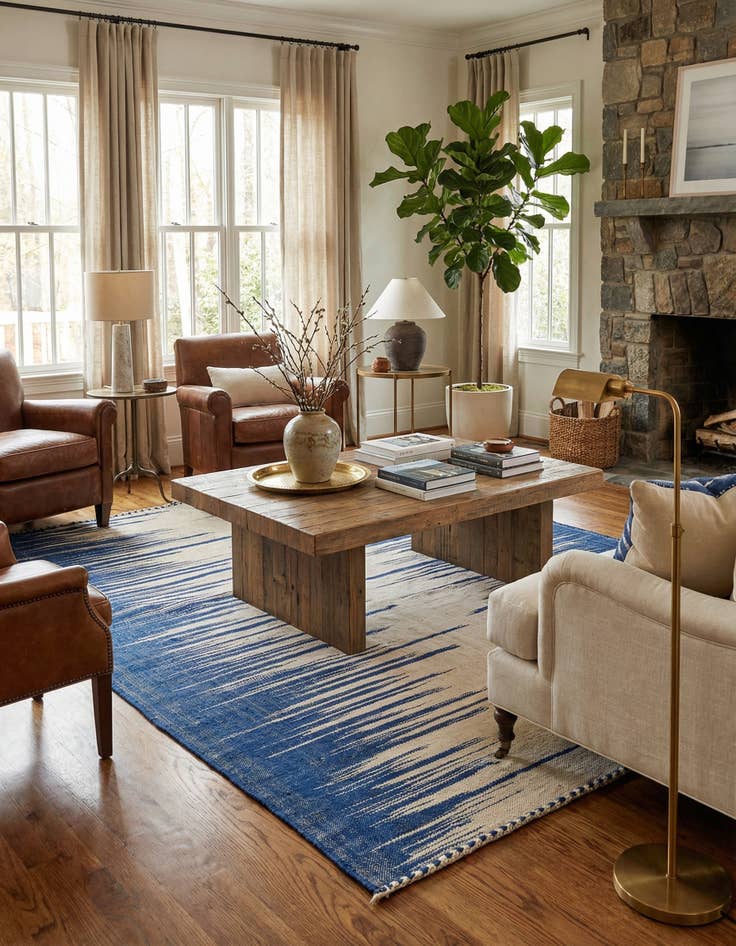 Detail image of 6' 4 x 10'  Hand Knotted Moroccan Wool Rug