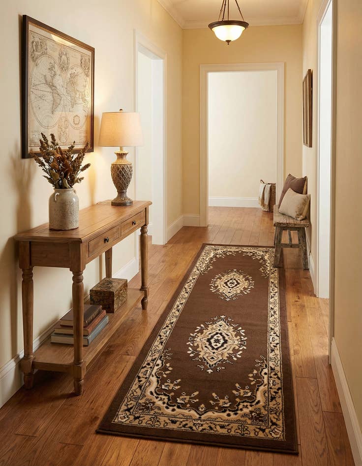 Detail image of 2' x 5' 3 Mashad Design Runner Rug