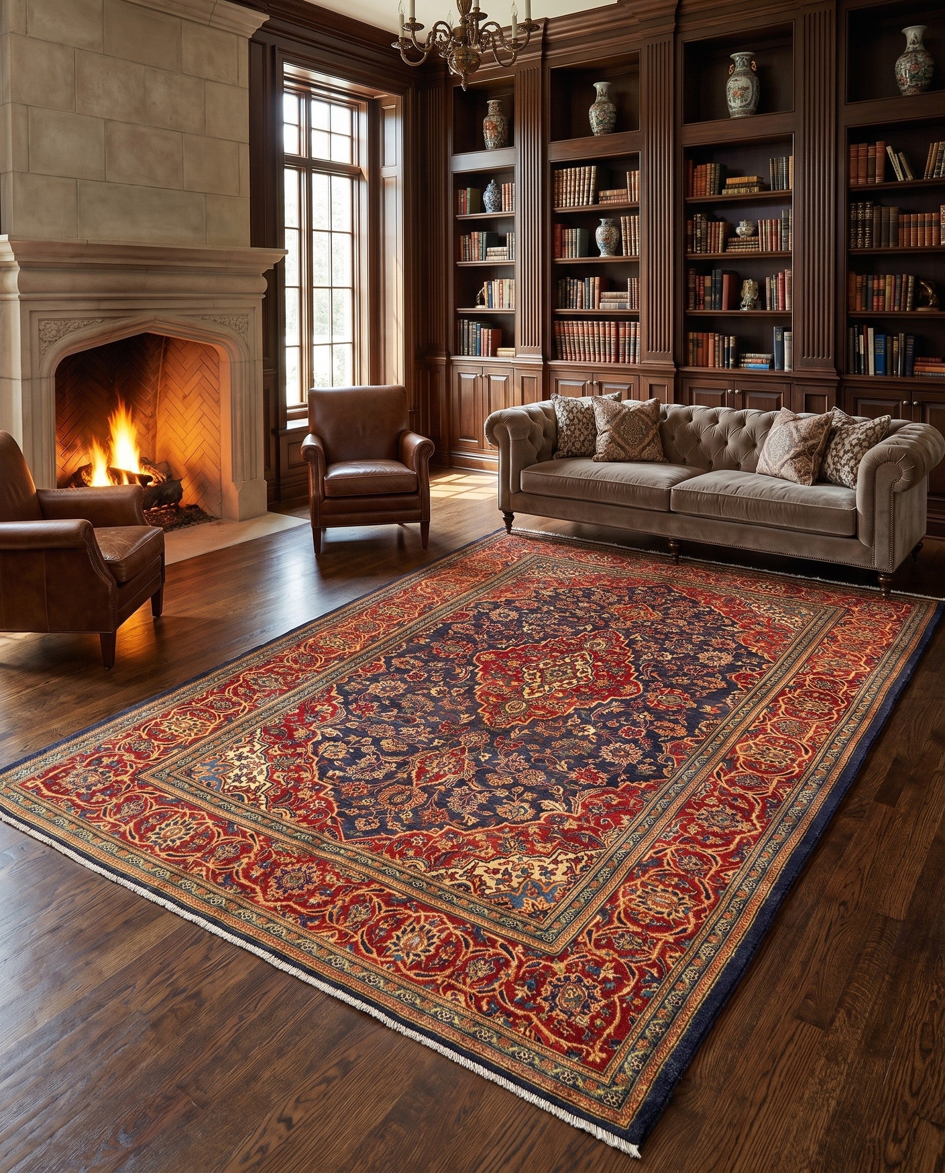 6' 9 x 10' 4 Kashan Wool Rug