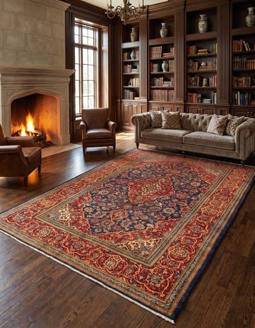 6' 9 x 10' 4 Kashan Wool Rug