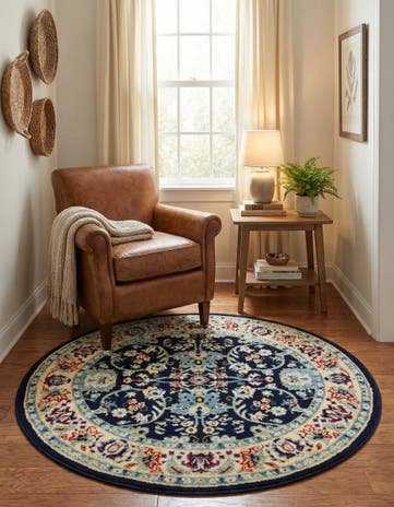 4' x 4' Yasmin Round Rug