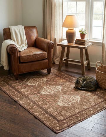 3' x 4' 6 Hand Knotted Ultra Vintage Persian Wool Rug