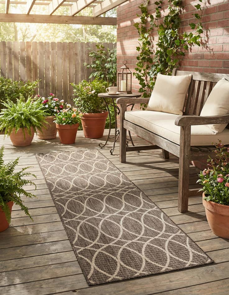 Detail image of  2' x 8'  Washable Lattice Indoor / Outdoor Runner Rug