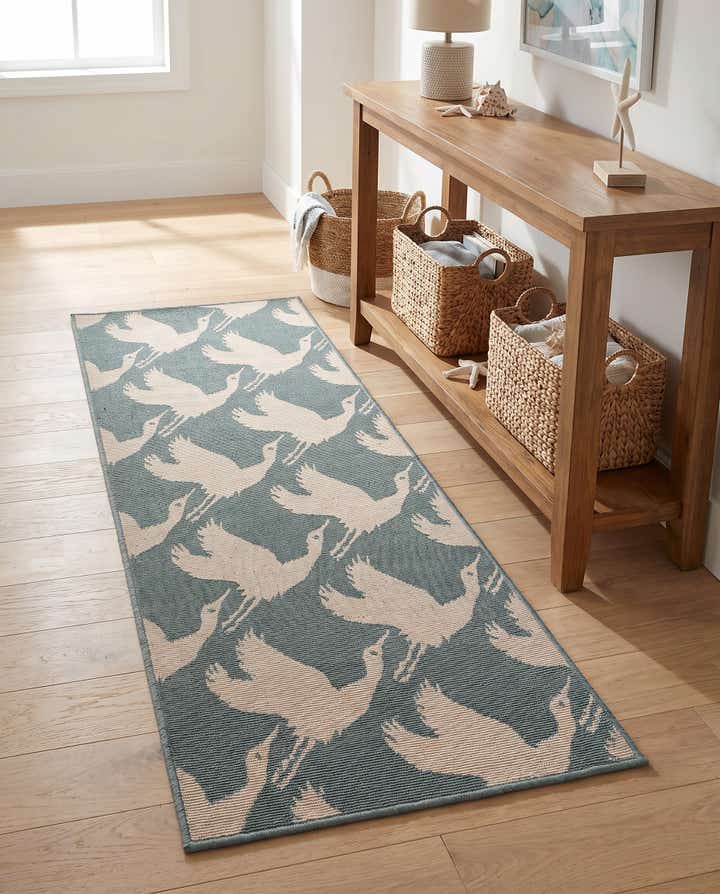 2' x 5' Easy-Clean Coastal Indoor / Outdoor Runner Rug