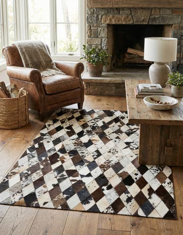 4' x 5' 10 Cowhide Stocks Rug