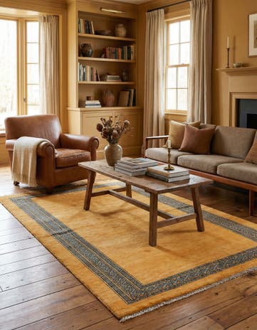 4' 7 x 6' 9 Hand Knotted Peshawar Ziegler Rug