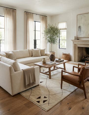 8' x 11' 5 Hand Knotted Moroccan Wool Rug