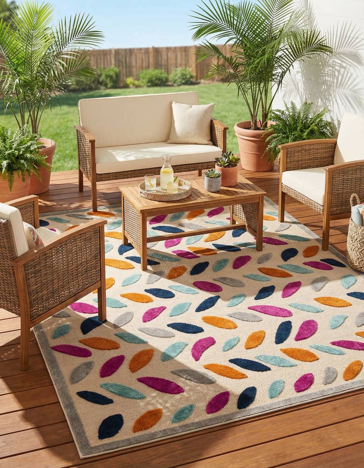 Detail image of 7' 10 x 10'  Washable Aruba Indoor / Outdoor Rug