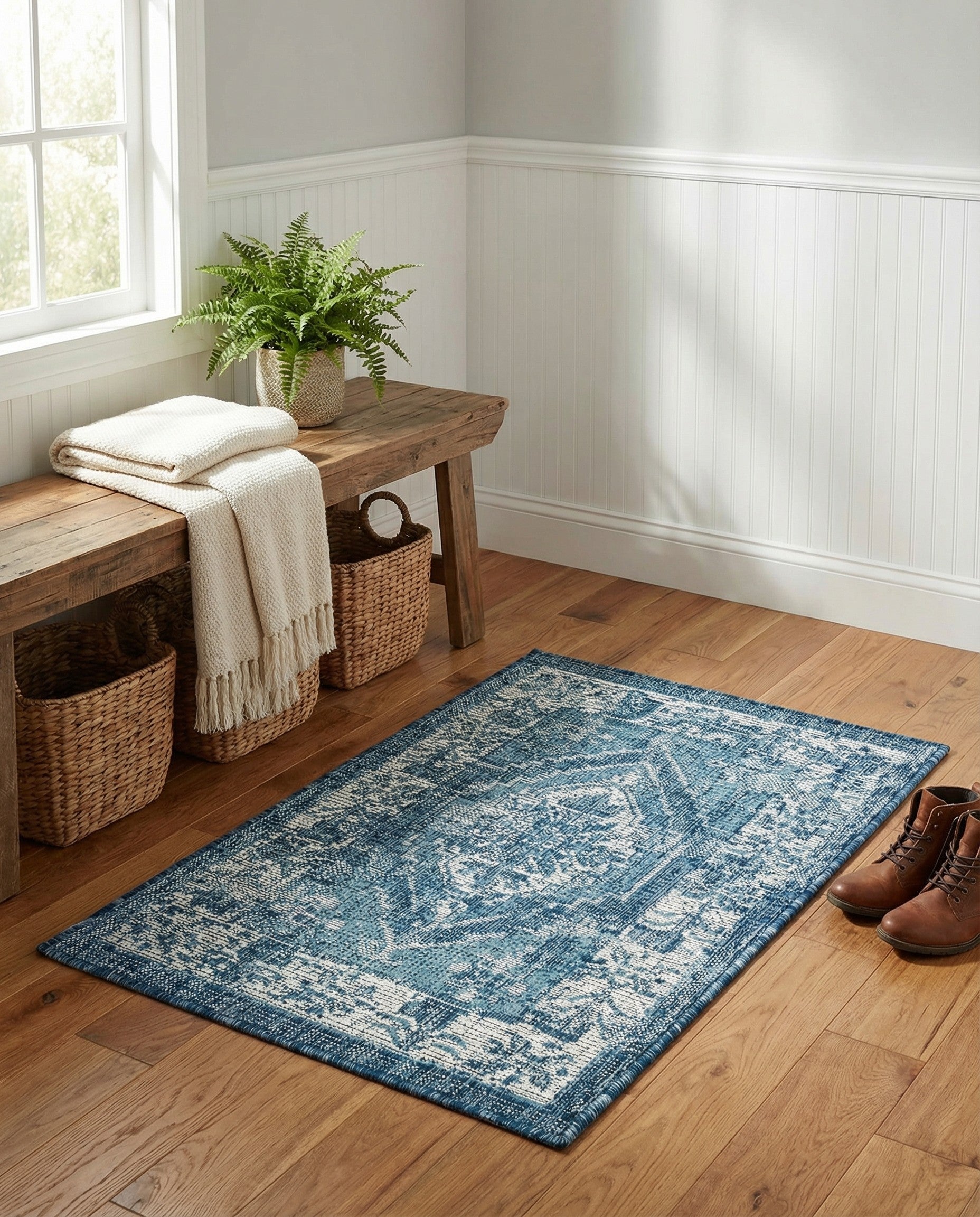 2' x 3'  Washable Traditional Indoor / Outdoor Rug