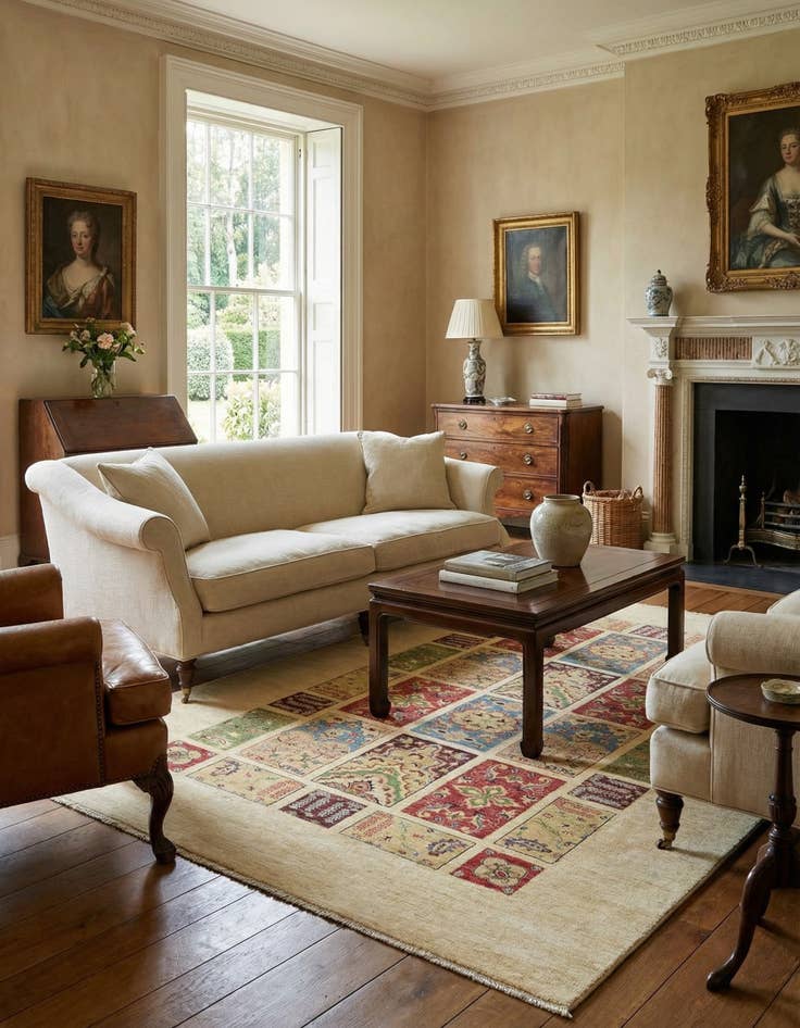 Detail image of 6' 9 x 9' 9  Hand Knotted Ariana Ziegler Oriental Rug