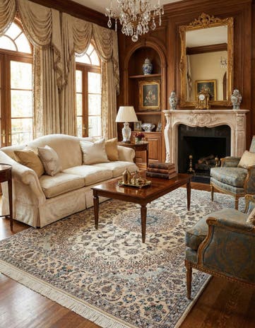 5' 6 x 8' 1 Hand Knotted Nain Persian Rug