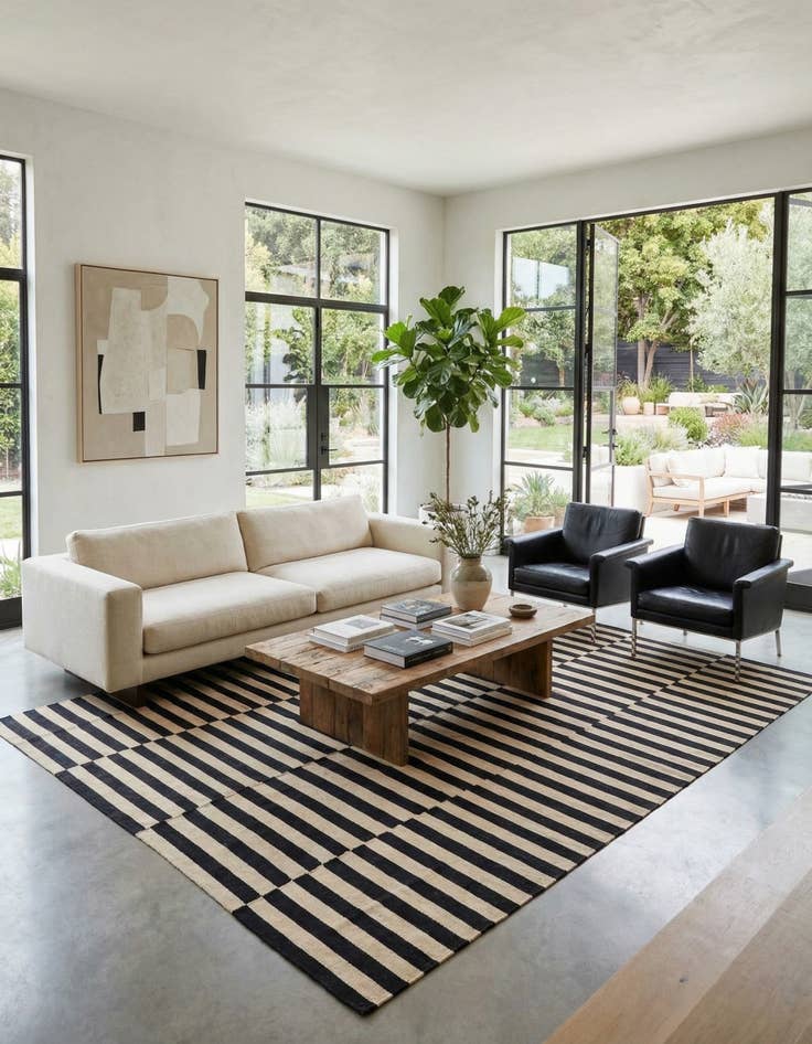 Detail image of  8' 5 x 9' 8  Hand Woven Kilim Modern Wool Rug