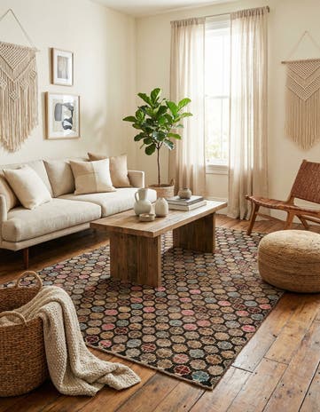 5' 10 x 8' 9 Hand Knotted Moroccan Wool Rug