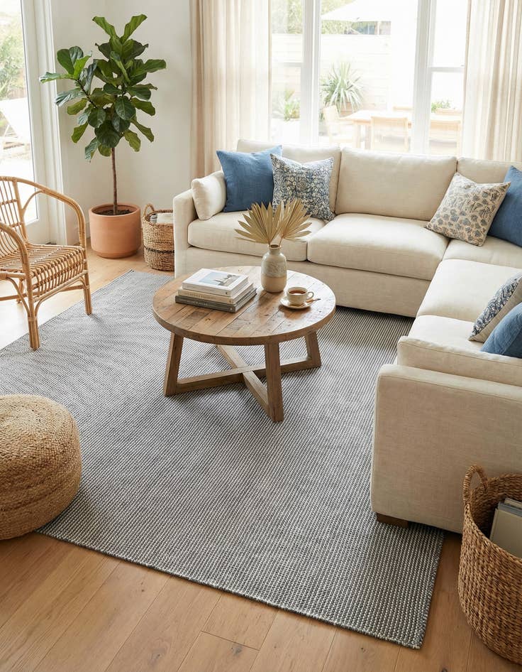 Detail image of 7' 10 x 7' 10  Washable Jill Zarin Palm Springs Indoor / Outdoor Square Rug