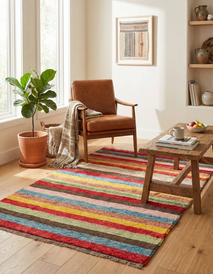 Detail image of 3' x 4' 3  Hand Knotted Modern Ziegler Rug