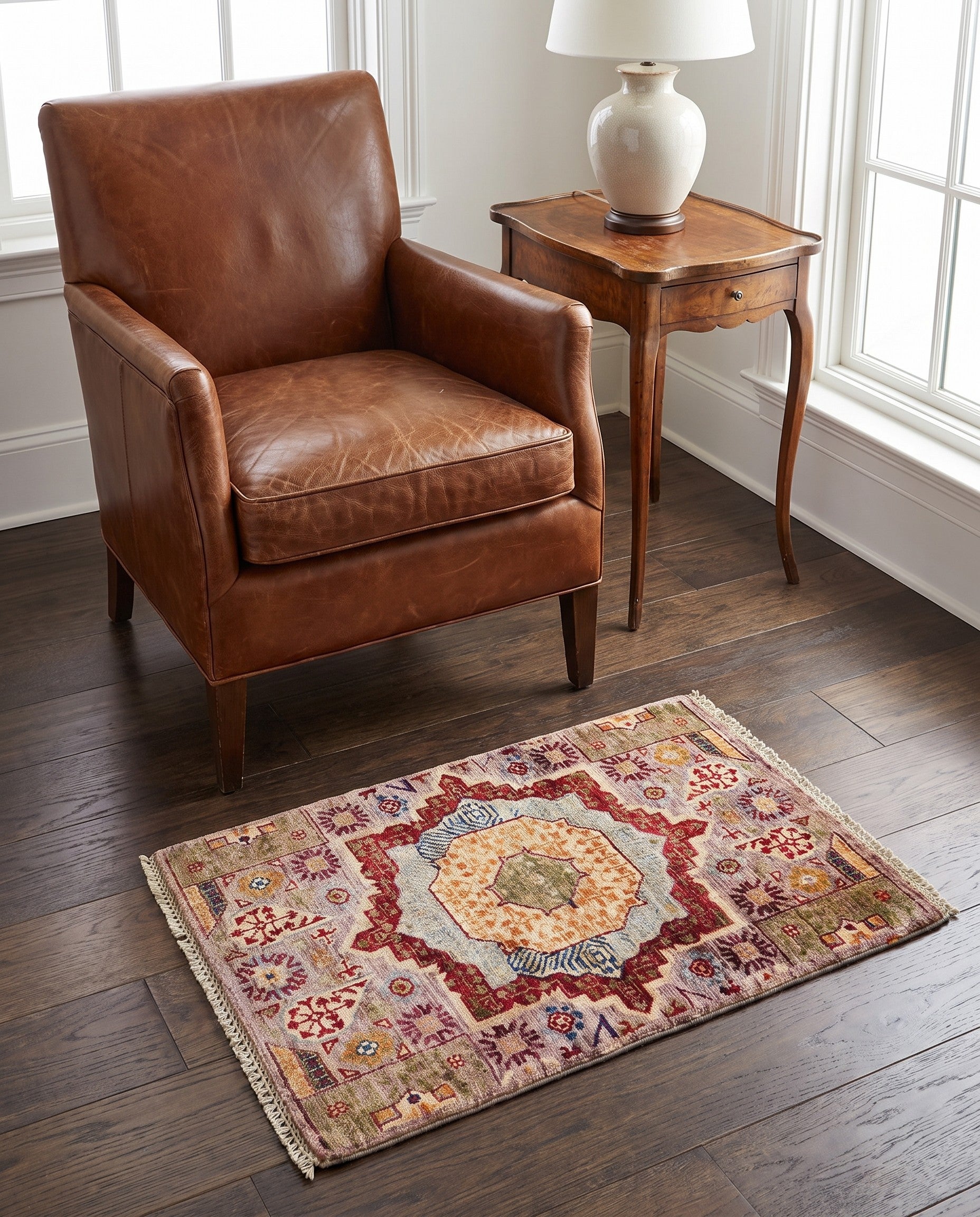 2' 1 x 3' 1 Hand Knotted Mamluk Ziegler Rug