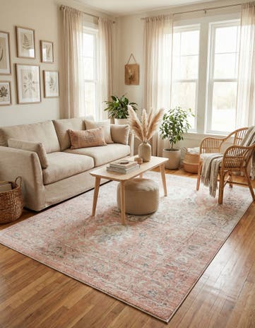 Rose Pink Madeline Vintage Rug