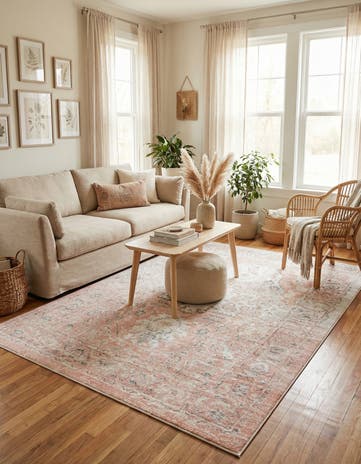 Rose Pink Madeline Vintage Rug