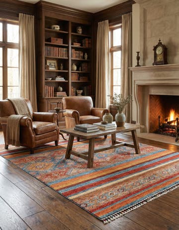 4' 9 x 6' 8 Hand Knotted Ariana Ziegler Rug
