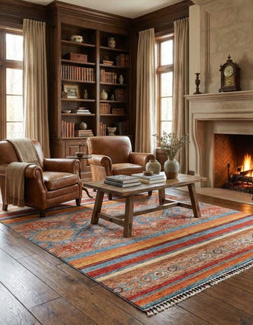 4' 9 x 6' 8 Hand Knotted Ariana Ziegler Rug