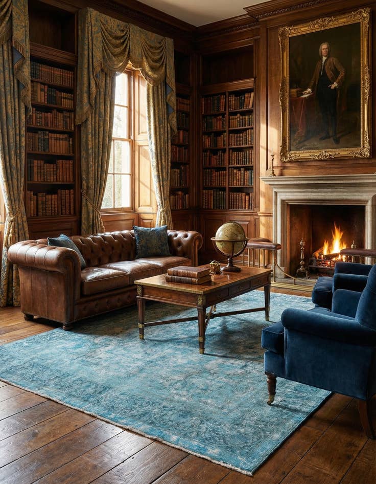 Detail image of 9' 8 x 13' 3 Vintage Royal Wool Rug