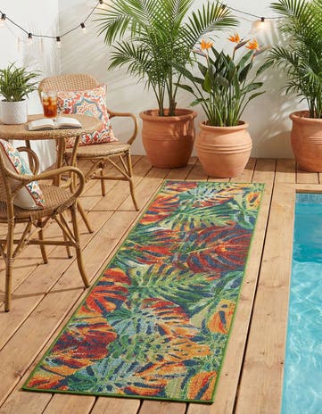 2' 7 x 10' Easy-Clean Baja Indoor / Outdoor Runner Rug