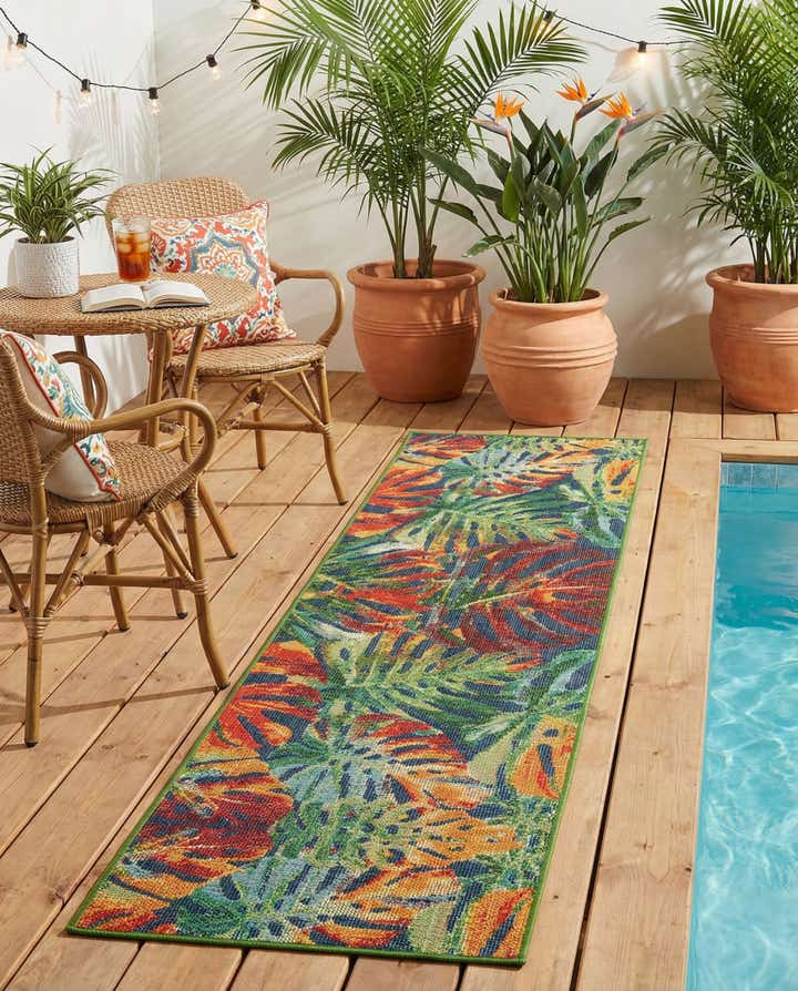 2' 7 x 10' Easy-Clean Baja Indoor / Outdoor Runner Rug