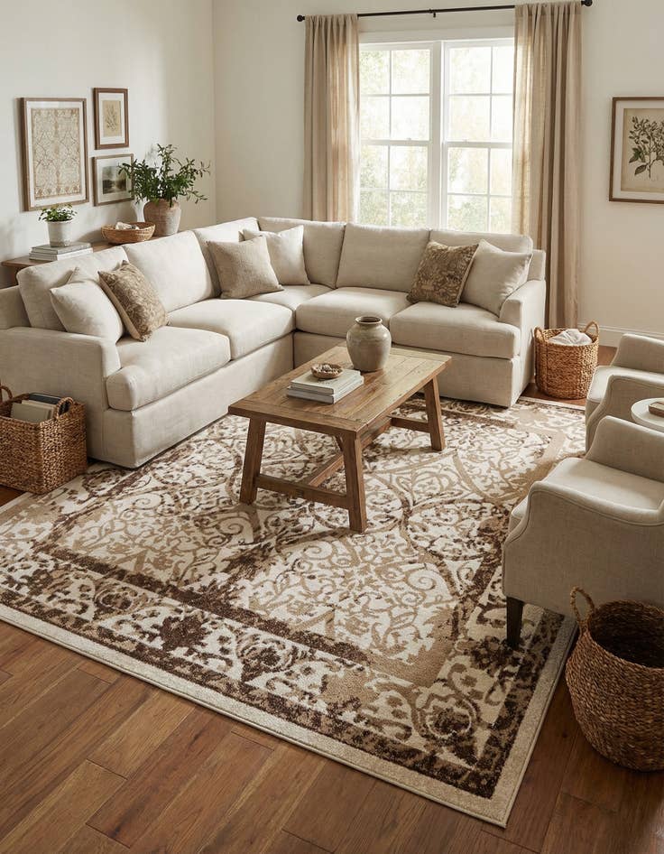 Detail image of  10' x 10' Miranda Square Rug