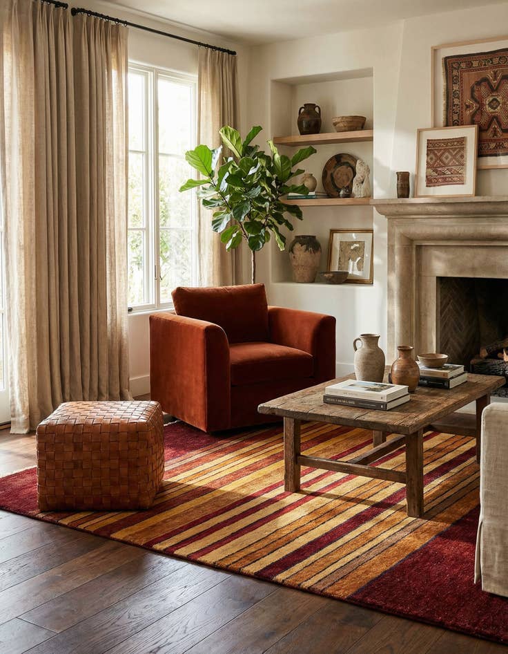 Detail image of 4' 4 x 6' 6 Juma Wool Rug