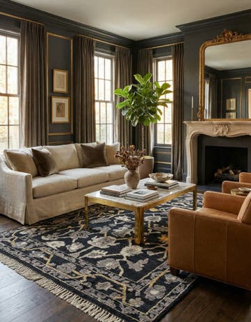 7' 10 x 10' 6 Hand Knotted Oushak Wool Rug
