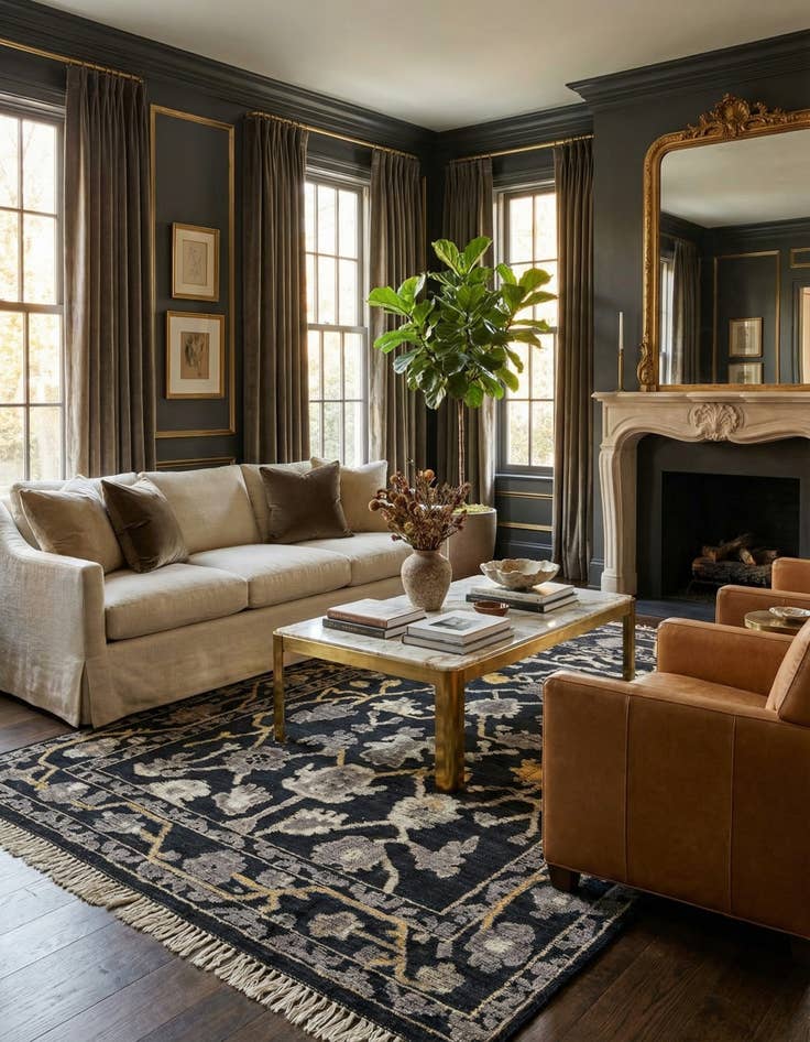 Detail image of 7' 10 x 10' 6  Hand Knotted Oushak Wool Rug