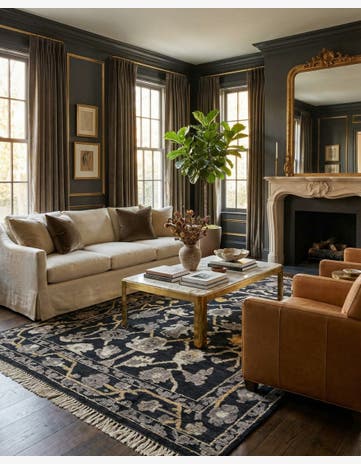 7' 10 x 10' 6 Hand Knotted Oushak Wool Rug