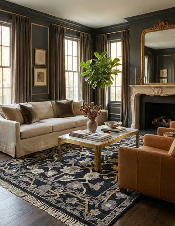 7' 10 x 10' 6 Hand Knotted Oushak Wool Rug