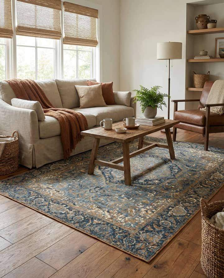 4' x 6' Easy-Clean Traditional Indoor / Outdoor Rug