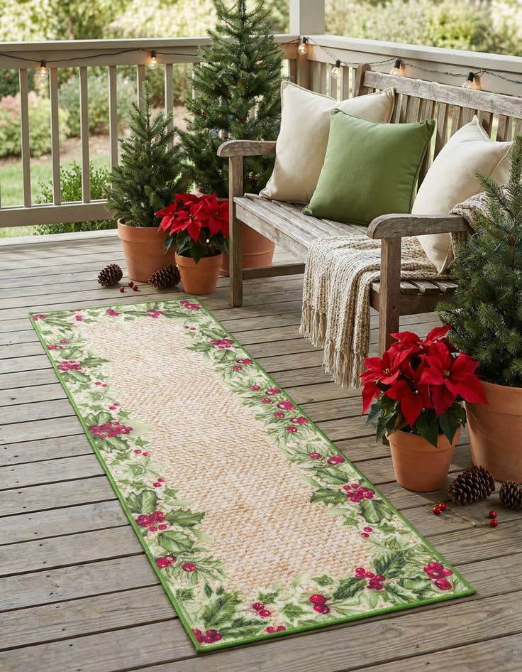 Detail image of 2' x 6' 1  Washable Jill Zarin Caribbean Indoor / Outdoor Runner Rug