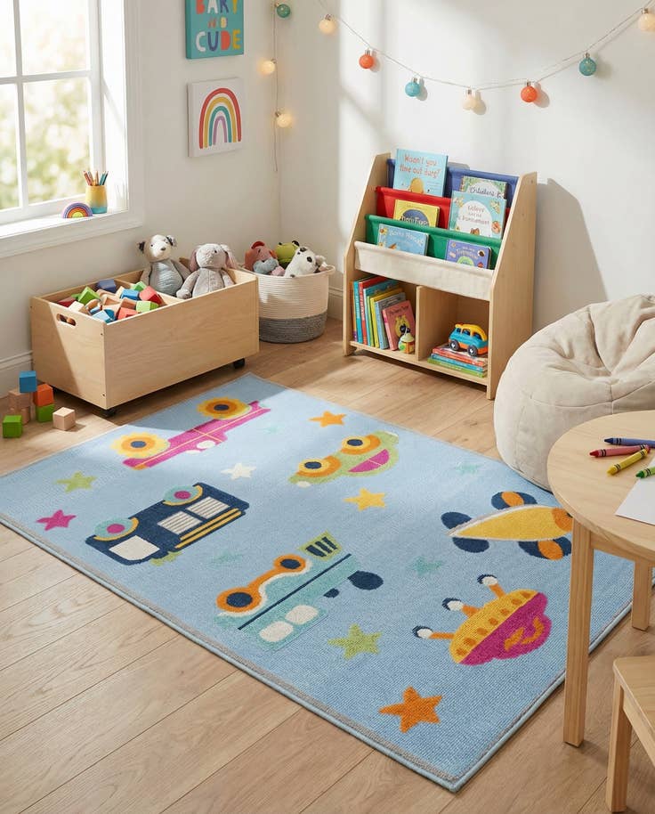 Detail image of 5' 3 x 7' 7 Easy-Clean Indoor / Outdoor Rug