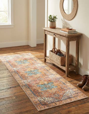2' x 6' Washable Timeless Runner Rug