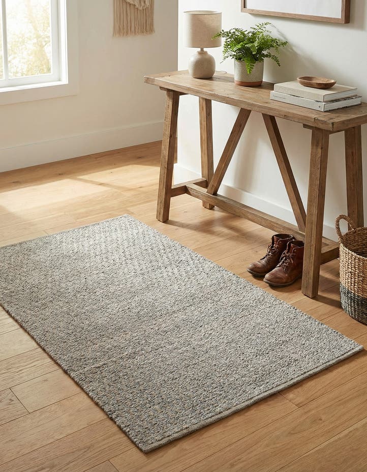 3' 3 x 5' 3 Hand Woven Lattice Wool Rug