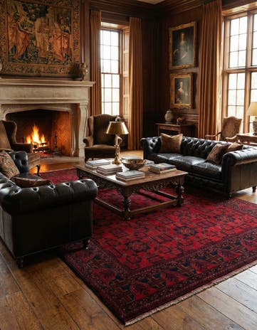 6' 7 x 9' 8 Hand Knotted Khal Mohammadi Wool Rug