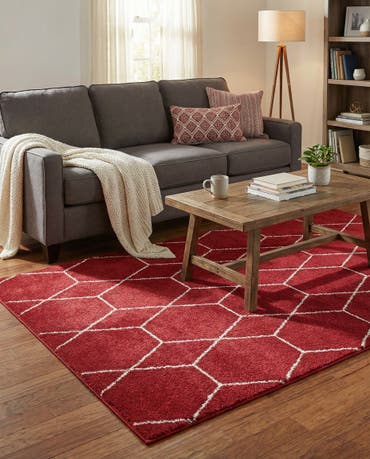  4' x 6' Lattice Frieze Rug