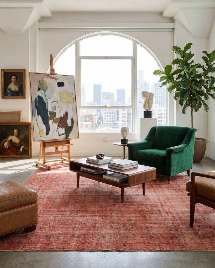 Detail image of 9' 6 x 13' Vintage Royal Wool Rug