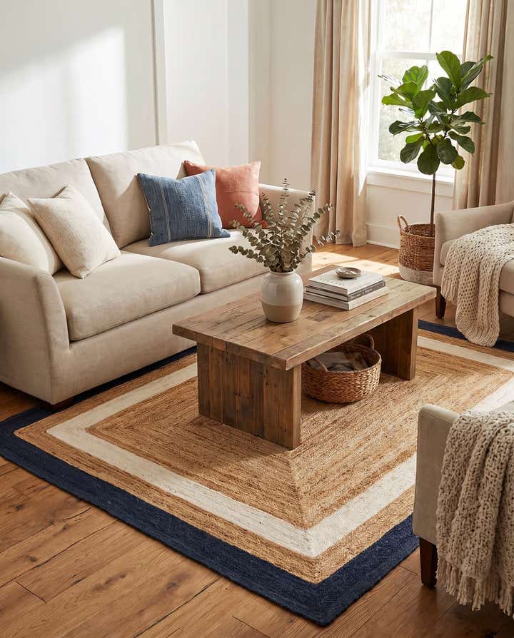 7' 10 x 10' Handmade Braided Jute Rug