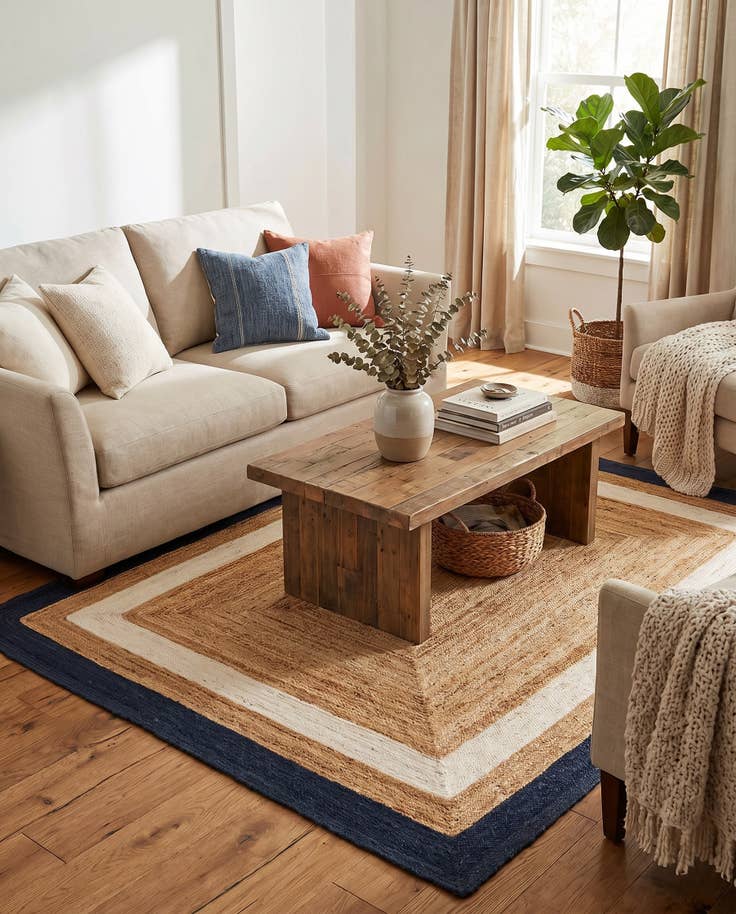 Detail image of 7' 10 x 10' Handmade Braided Jute Rug